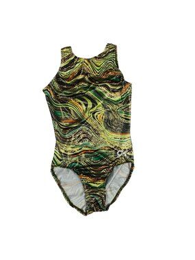 GK Metallic Gymnastics Dance Leotard Size AXS Adult Extra Small